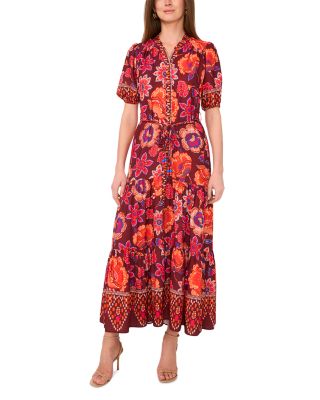 Puff Sleeve Tiered Maxi Dress