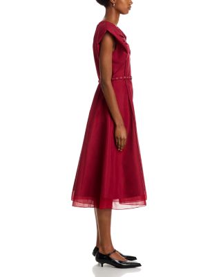 Sleeveless Draped Bow Dress