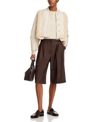 Cropped Sherpa Combo Jacket