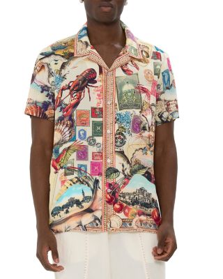 Printed Short Sleeve Camp Shirt