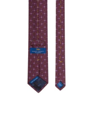 Robert Geo Printed Silk Necktie