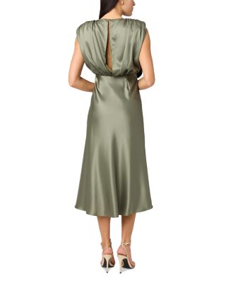 Flora Satin Midi Dress