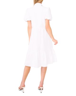 Bubble Sleeve Tiered Dress