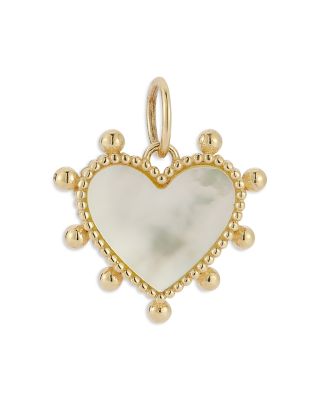 Bloomingdale's Fine Collection - Mother Of Pearl Heart Pendant in 14K Yellow Gold