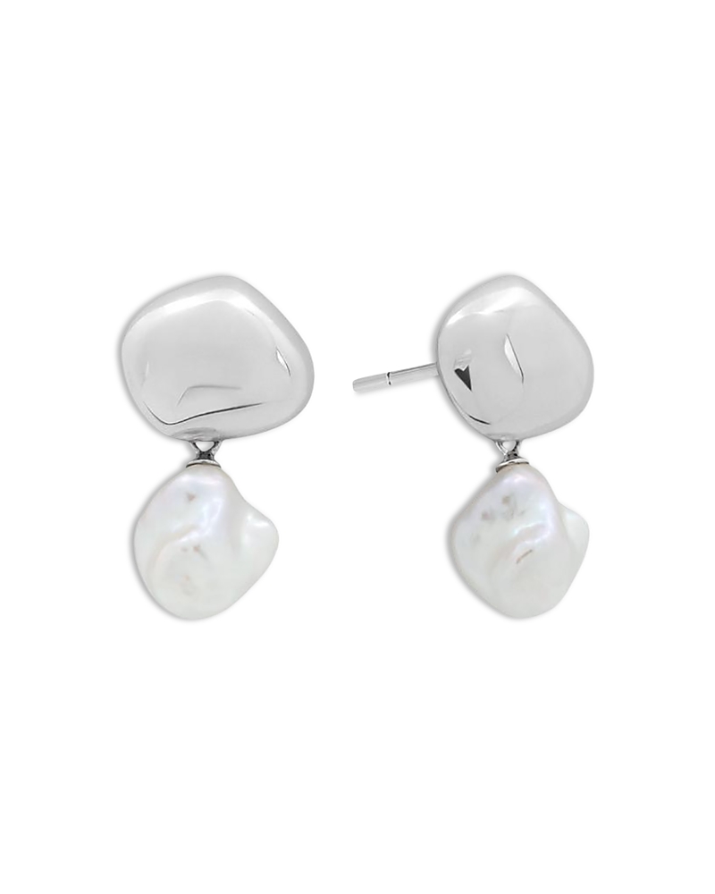 Shashi Cultured Freshwater Pearl Drop Earrings In White