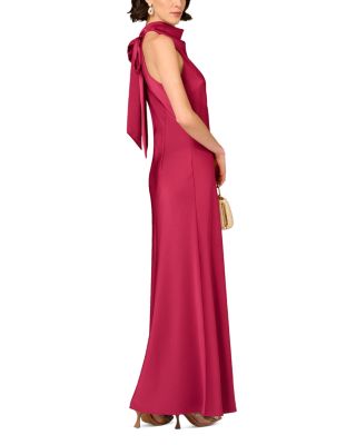 Crepe Back Satin Long Dress