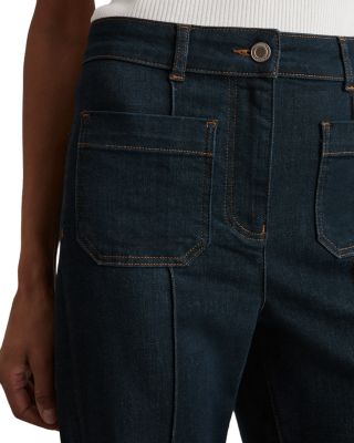 Sakura High Rise Flare Jeans in Dark Blue