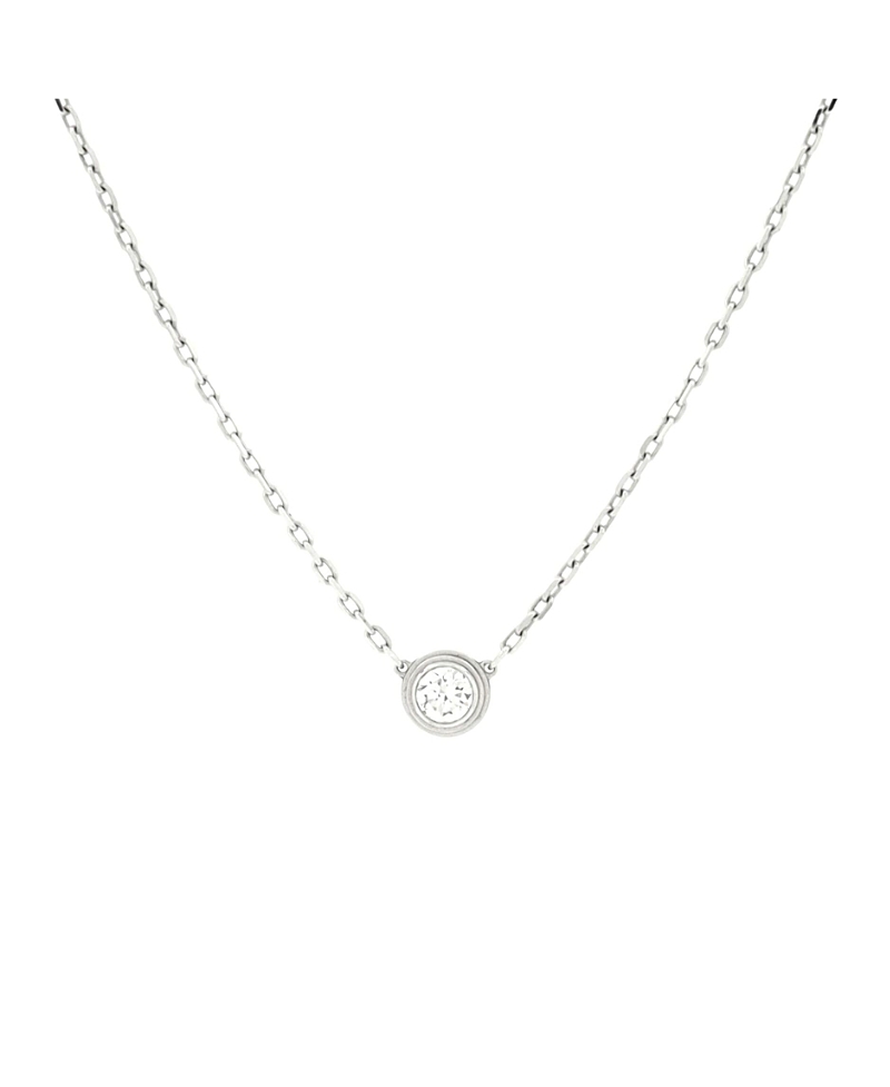Pre-owned Pre-owned Cartier Cartier Large Cartier D'amour Pendant Necklace 18k White Gold With Diamond