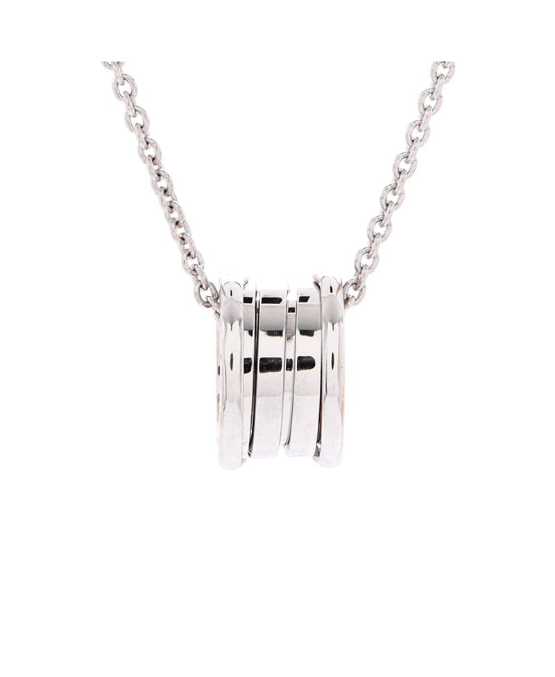Pre-owned Pre-owned Bvlgari Bvlgari B. Zero1 Pendant Necklace 18k White Gold