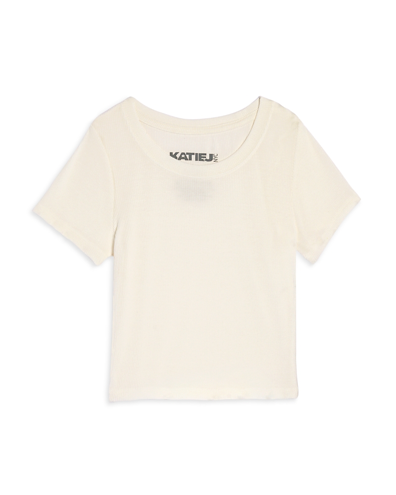 KatieJnyc Girls' Livi Ribbed Tee - Big Kid