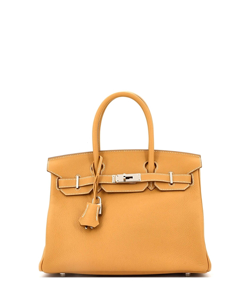 Pre-owned Pre-owned Hermes Hermes Birkin 30 Handbag Brown Togo With Palladium Hardware