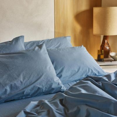 Washed Cotton Percale Pillowcase Pair, King