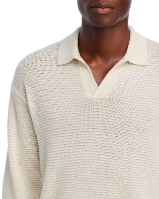 Textured Polo Sweater