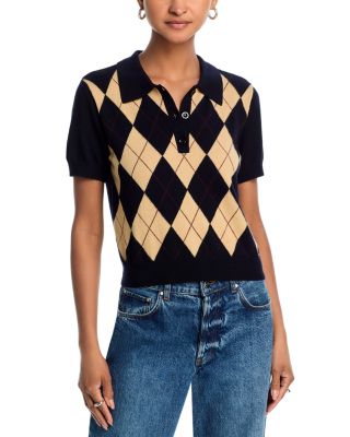FRAME - The Argyle Polo Sweater