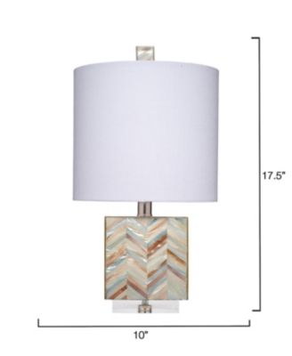  Garbo Mother of Pearl Table Lamp with Linen Shade