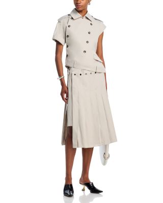 Double Layer Pleated Skirt