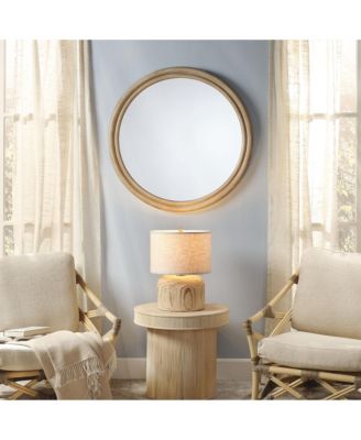  Riley Wood Round Wall Mirror