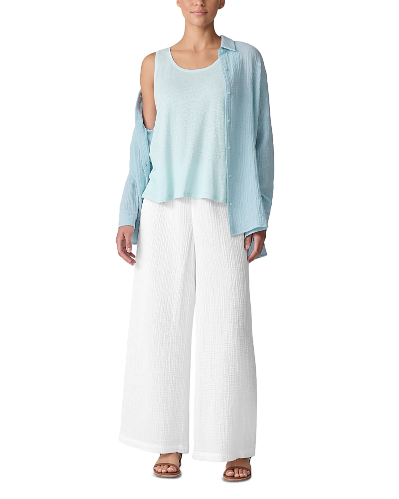 Eileen Fisher Scoop Neck Linen Tank Top