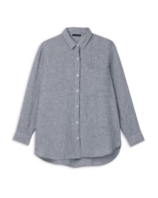 Linen Classic Collar Long Shirt