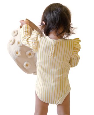 Unisex Long Sleeve Ruffle One Piece - Baby