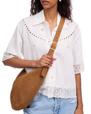 Essential Curve Suede Shoulder Bag 