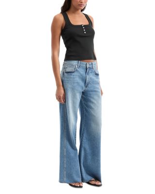 Kasey High Rise Wide Leg Jeans in Dusted Glare