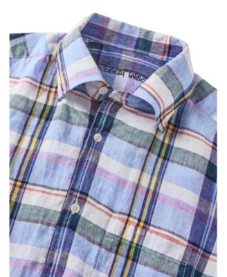  Morgan Plaid Linen Short Sleeve Shirt