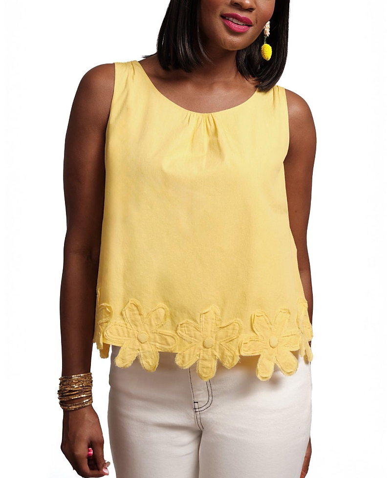 Frances Valentine Zennia Flower Hem Tank