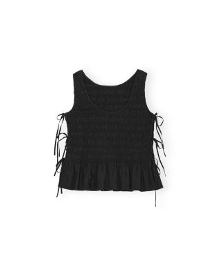 Cotton Poplin Smock Top