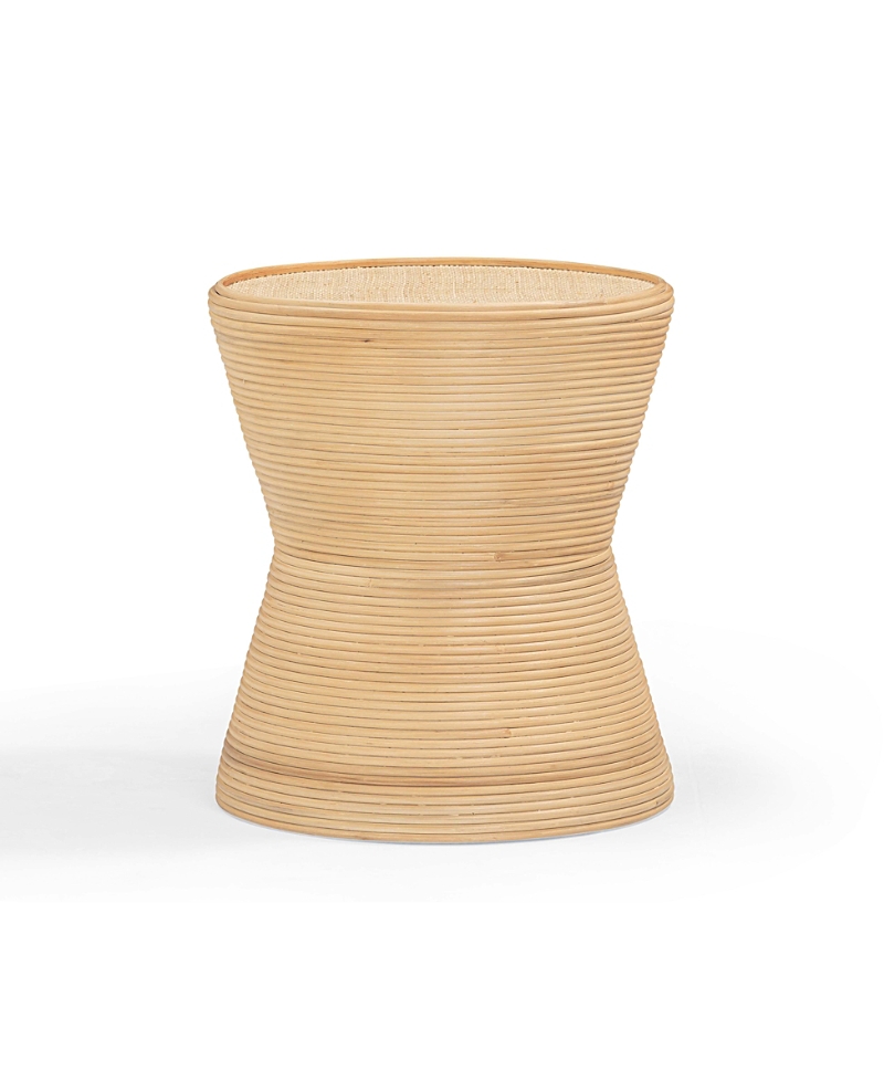 Tov Furniture Henri Natural Rattan Side Table In Nude