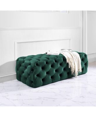 Kaylee Velvet Ottoman