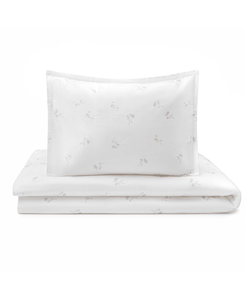 Domani Home Flora Linen 4 Piece Set, Twin In White
