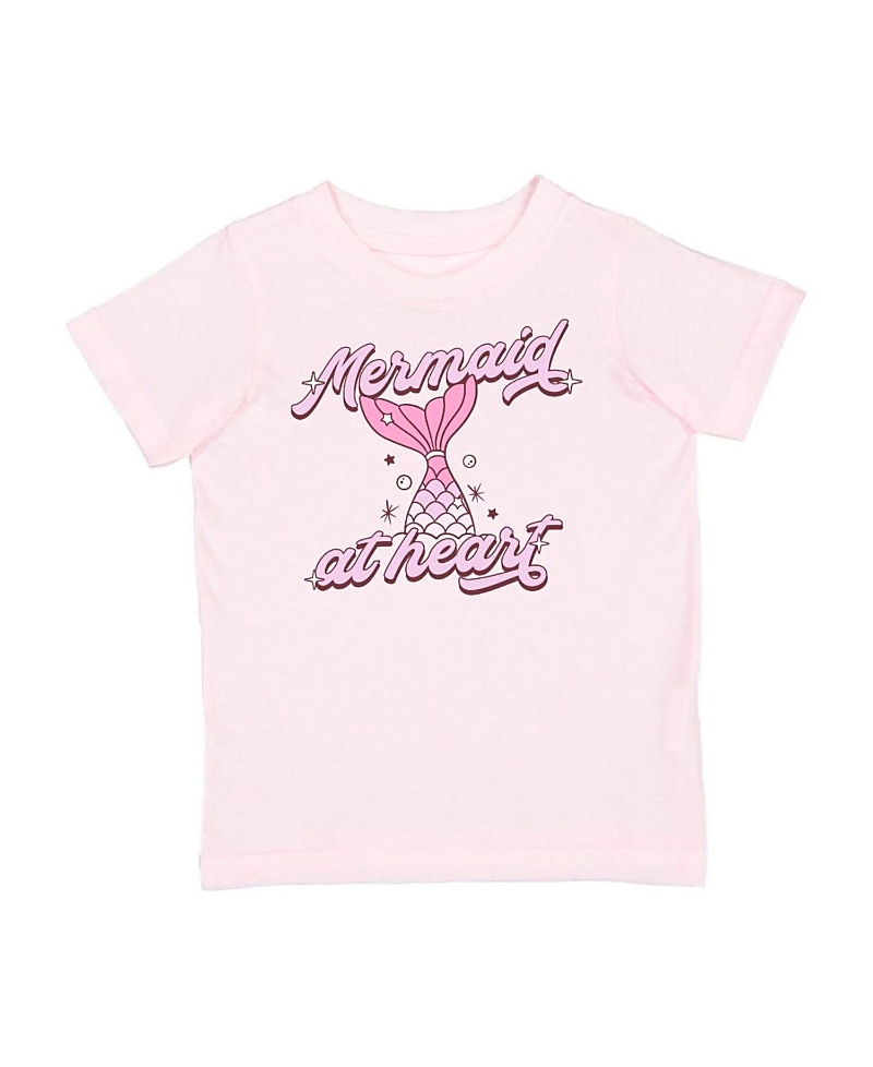 Sweet Wink Girls' Mermaid At Heart Short Sleeve T-shirt - Baby, Little Kid, Big Kid In Pink