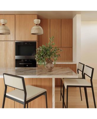 Gale Performance Faux Leather Stackable Stool, Set of 2