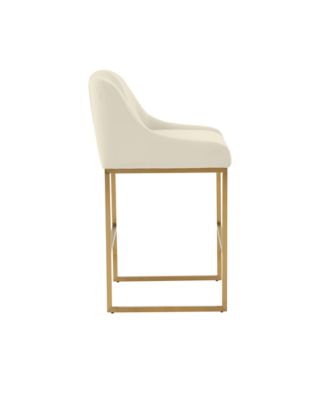 Lisa Pleated Velvet Counter Stool