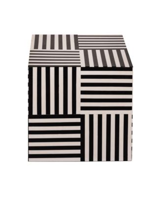  Cube Side Table in Black and White