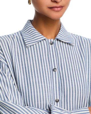 Stripe Long Sleeve Tiered Mini Dress - Exclusive