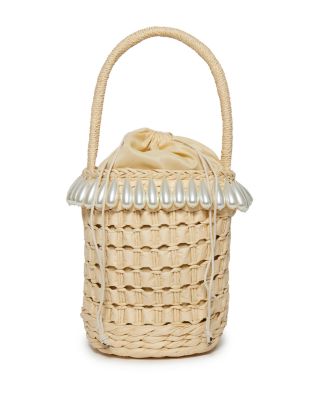 Faux Pearl Basket Bag