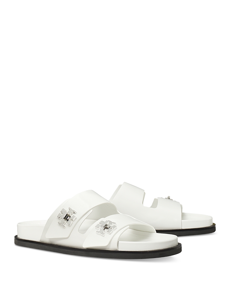 Tory Burch T Lock Sport Slide Sandal In White