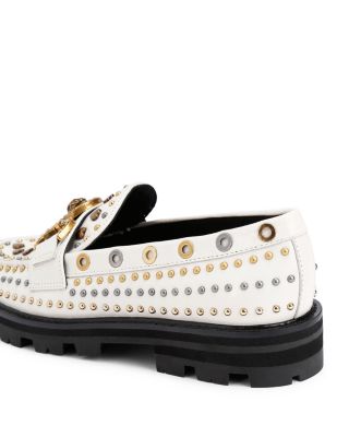 Women&#39;s Mansion Studded Loafer Flats
