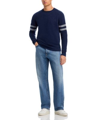 Merino Wool Striped Sleeve Sweater - Exclusive