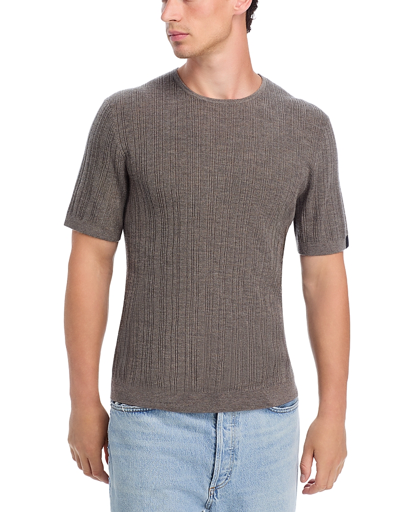 Rag & Bone Crawford Wool-cashmere Sweater Tee In Gray