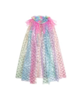 Sweet Wink - Girls' Rainbow Mermaid Cape - Little Kid, Big Kid