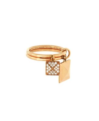  Clou d'H Two Charm Ring 18K Rose Gold and Diamonds