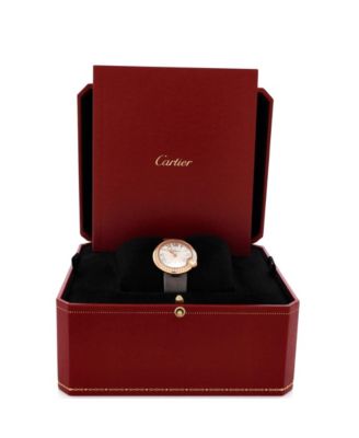  Ballon Blanc de Cartier Quartz Watch in Rose Gold with Diamond Bezel and Alligator 30mm