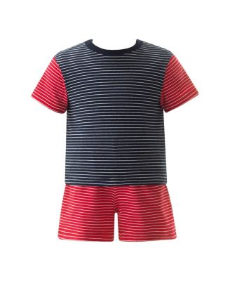 Rachel Riley - Boys' Stripe Jersey Top and Short Set - Little Kid, Big Kid
