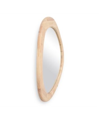 Klaryss Wood Triangular Mirror