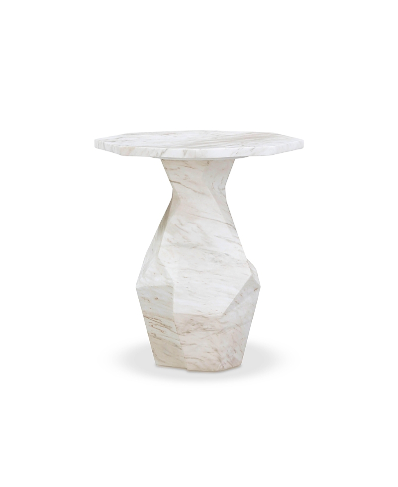 Tov Furniture Esme Round Side Table In White