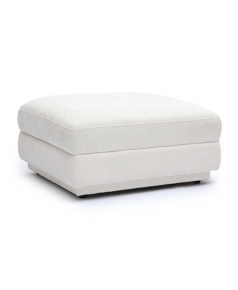 Tov Furniture Perry Chenille Modular Ottoman In White
