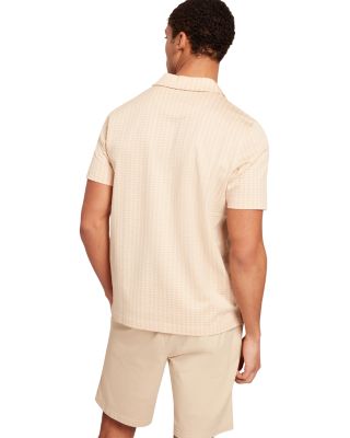 Matejo Mini Check Open Neck Polo Shirt